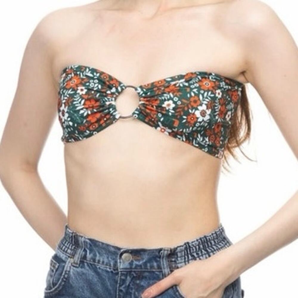 Miami Hurricanes ZooZatz Floral Ring Bandeau - Green Sz L via